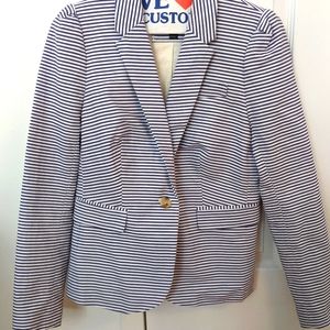 NWOT J Crew seersucker blue and white blazer